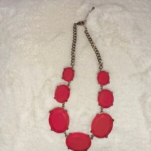 Chic Coral Necklace with Gold Accents